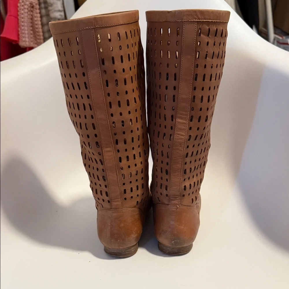 Banana Republic tan tall knee-high leather boots 7
